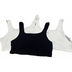 Set Of 3: SHEIN Cropped Camis, Tank Tops with Wide Straps - Size 3XL